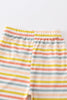 Multicolored stripe bamboo pajamas set