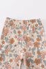 Retro floral print pajamas set