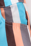 Multicolored stripe girl bell jeans