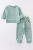 Teal sweatshirt & pants set