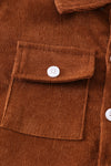 Rust corduroy button down shirt