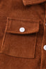 Rust corduroy button down shirt