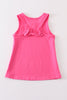 Hot pink blank basic kids teens adult tank top