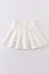 Cream basic skort