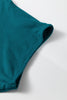 Coffee Plus Size Solid Color Asymmetric Neck Short Sleeve Blouse
