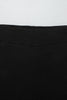 Black Solid Color Oversize Slit Sweatshirt Ribbed Leggings 2pcs Set
