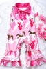 HORSE AND CACTUS WESTERN PRINTED GIRLS BABY ROMPER.