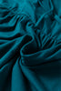 Blue Sapphire Plus Size Solid Color Bow Tie Peplum Tank Top