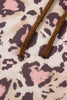 Brown Leopard Print Knit Patchwork Plus Hoodie