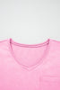 Sachet Pink Cotton Mineral Wash T Shirt