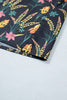Black Floral Print Contrast Trim Tiered Ruffled Short Sleeve Blouse