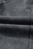 Medium Grey Mineral Wash Jogger Style High Waist Casual Pants