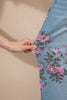 Sky Blue Garden Floral Print Bootcut Jeans