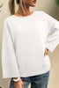 Pink Solid Color Knit Loose Bracelet Sleeve Dolman Sweater