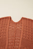 Redwood Burl Mixed Pattern Knitted Open Front Plus Cardigan