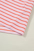 Pink Stripe Textured Knit Sleeveless Casual Sweater Top