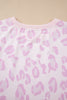 Pink Leopard Two Piece Top and Pants Set