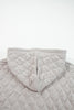 Gray Quilted Quarter Zip Plus Size Hoodie