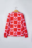 Red Dotted Heart Festive Valentine Blouse