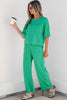 Sky Blue Drop Shoulder Boxy Tee and Barrel Pants Set