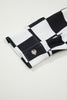 Black Checkerboard Flap Pocket Button Front Shacket