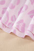 Pink Leopard Two Piece Top and Pants Set