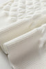 White Fish Scale Textured Knit Ribbed High Neck Short Sleeve Sweater