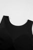 Oatmeal Solid Color Wide Strap Splicing Athleisure Tank Top