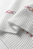 White Rainbow Stitching Balloon Sleeve Relaxed Sweater
