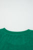 Dark Green merry little thing Corded Letter Graphic Ribbed Loose Sweatshirt
