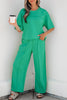 Sky Blue Drop Shoulder Boxy Tee and Barrel Pants Set