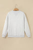 Light Grey High Neck Ribbed Cuff Hem Sweatshirt
