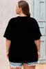 Valerian Textured V-Neck Dropped Shoulder Plus T-Shirt