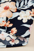 Blue Short Sleeve Smocked Detail High Waist Floral Maxi Dress