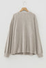 Simply Taupe Plus Size Ribbed Knit Kangaroo Pocket Henley Long Sleeve Top