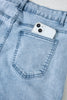 Beau Blue Bow Knot Side Detail Straight Leg Loose Jeans