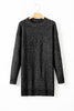 Parchment Cable Knit Drop Shoulder Loose Fit Sweater Dress