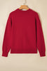 Rose Red Sequined Bow Graphic Christmas Holiday Sweater