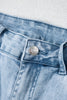 Beau Blue Bow Knot Side Detail Straight Leg Loose Jeans