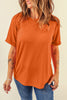 Mint Green Casual Plain Crew Neck Tee