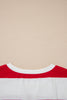 Racing Red Striped Color Block Oversize Tunic Tee