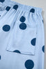 Beige Polka Dot Wide Leg Elastic Waist Casual Pants