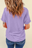 Wisteria Easter Floral Cross Christian Casual Tee