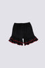 Black/red ruffle girl shorts