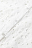 White Eyelet Embroidered Puff Sleeve Crop Shirt