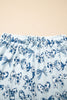 Sky Blue Bow Print Short Pajama Set
