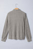 Gray Morn Ribbed High Neck Knitted Pullover Top
