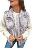Gray Camo Leaf Print Winter Puffer Vest