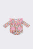 Pink floral pocket ruffle bubble