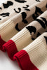 Khaki Leopard Pattern V-Neck Contrast Rib Knitted Sweater